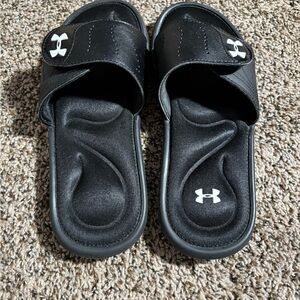 Under Armour Black Slide Sandals